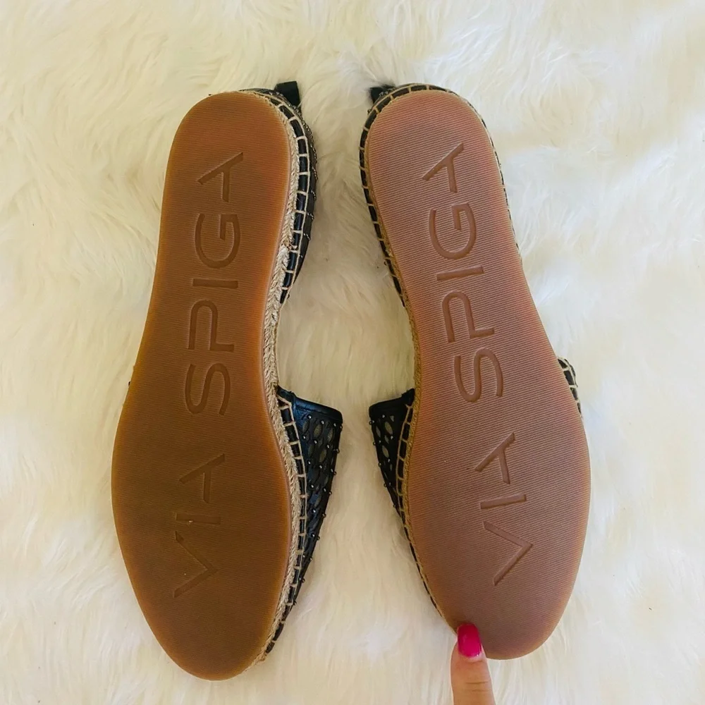 Via Spiga Bernadine d’Orsay espadrille in black, Sz. 10